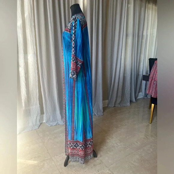 Venus La Moda Turkish Dream Rhinestone Embelished Beach Cover Up Maxi Dress L/XL - Picture 5 of 9